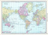 World Map, World Atlas 1913